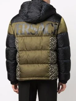 Versace doudoune à motif monogrammé