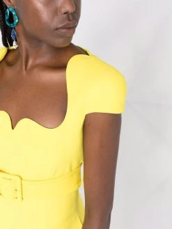 Versace robe évasée à taille ceinturée