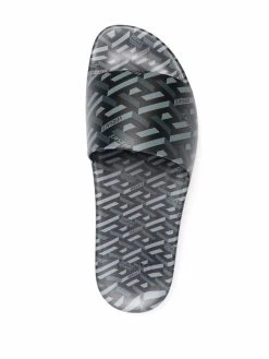 Versace claquettes à imprimé Greca