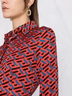 Versace chemise à imprimé Greca