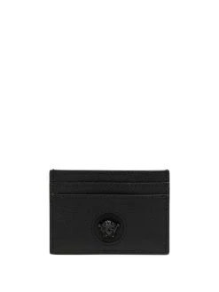 Versace porte-cartes en cuir à plaque Medusa