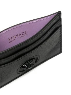 Versace porte-cartes en cuir à plaque Medusa