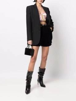 Versace haut crop à imprimé graphique