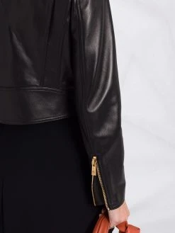 Versace veste de moto crop à doublure logo