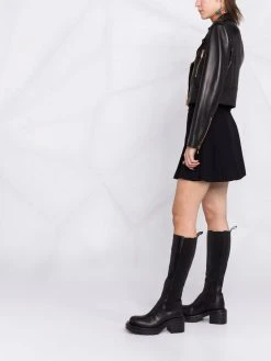 Versace veste de moto crop à doublure logo