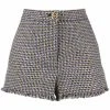 Versace short en tweed à bords francs