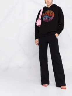 Versace hoodie à logo strassé