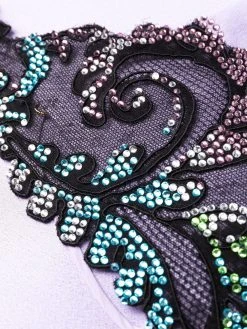 Versace robe à empiècements en dentelle