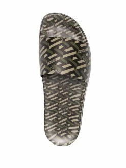 Versace claquettes à imprimé Greca