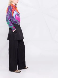 Versace chemise Medusa en soie à logo imprimé