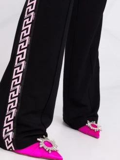 Versace pantalon de jogging à bandes Greca