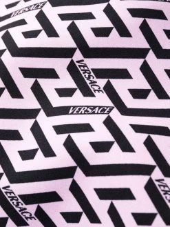 Versace robe courte à logo all-over