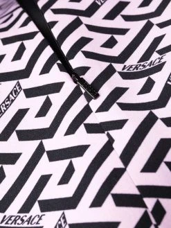 Versace robe courte à logo all-over