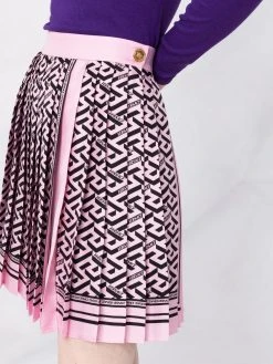Versace Minijupe plissée à imprimé La Greca Garantie De Qualité 100% jupes plissées femme 10 Versace minijupe plissée à imprimé La Greca