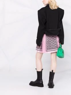 Versace Minijupe plissée à imprimé La Greca Garantie De Qualité 100% jupes plissées femme 11 Versace minijupe plissée à imprimé La Greca