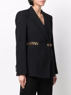 Versace blazer à taille à chaîne
