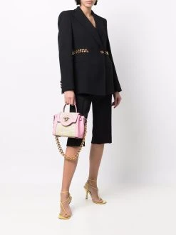 Versace blazer à taille à chaîne