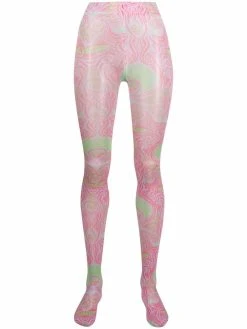 Versace legging tie-dye à imprimé Greca
