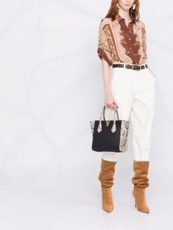 Versace sac cabas à empiècements contrastants