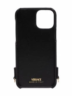 Versace coque d'iPhone 12 matelassée en cuir