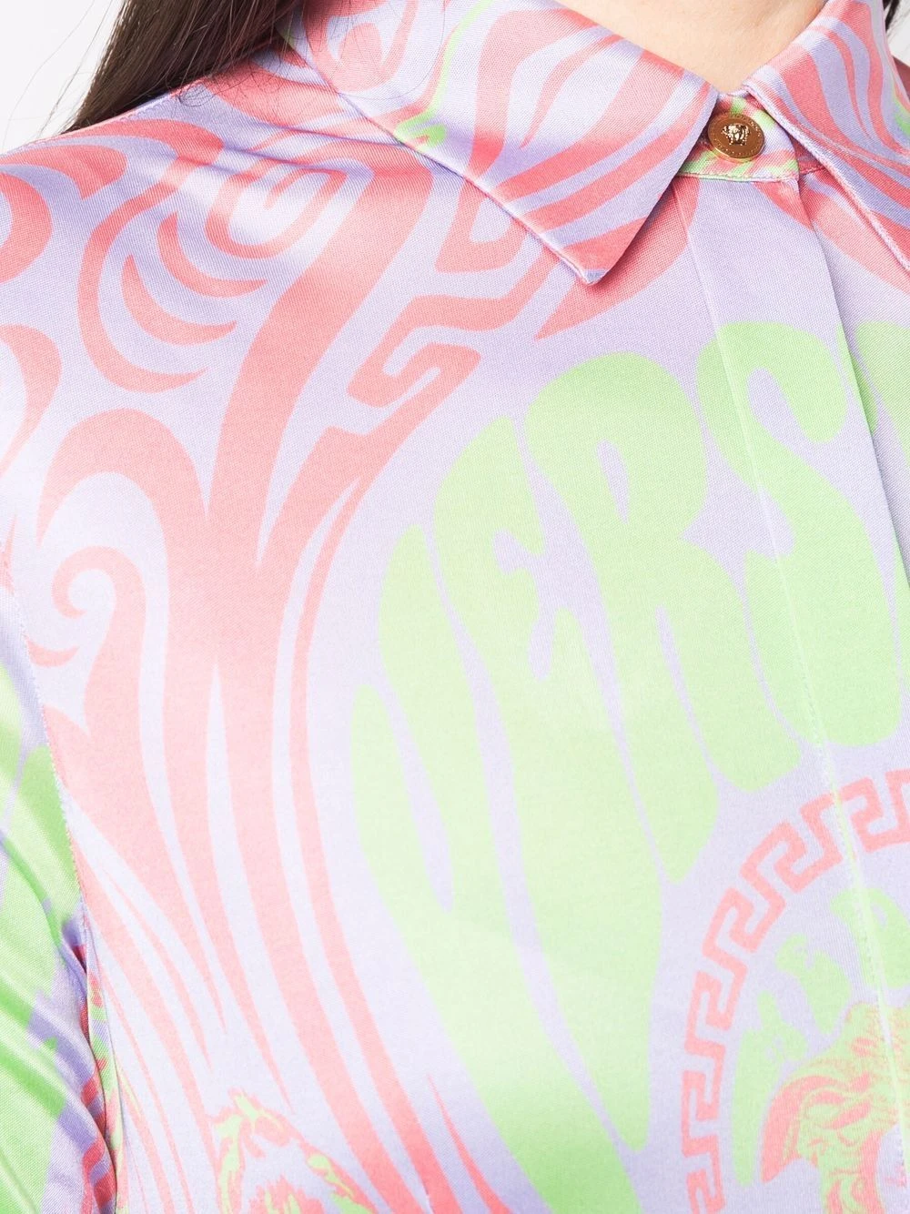 Versace Soldes En Ligne Chemise à logo Medusa imprimé chemises femme 7 Versace chemise à logo Medusa imprimé