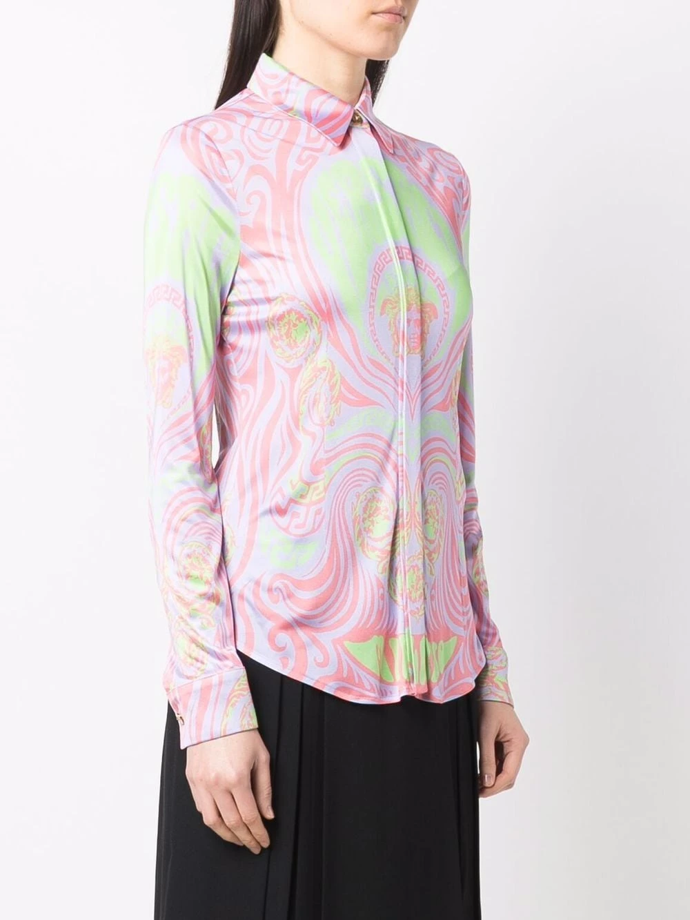 Versace Soldes En Ligne Chemise à logo Medusa imprimé chemises femme 5 Versace chemise à logo Medusa imprimé