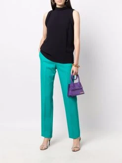 Versace blouse sans manches à col montant