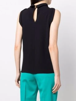 Versace blouse sans manches à col montant