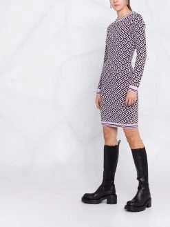 Versace robe La Greca mi-longue
