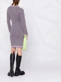 Versace robe La Greca mi-longue