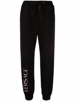 Versace pantalon de jogging à logo appliqué