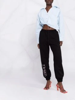Versace pantalon de jogging à logo appliqué