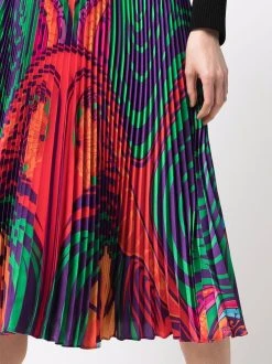 Versace jupe mi-longue plissée à imprimé Medusa Music