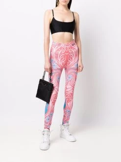 Versace legging imprimé à taille haute