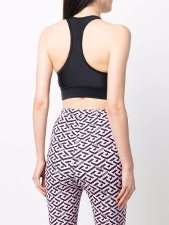 Versace haut crop à imprimé La Greca