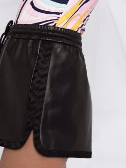 Versace short court en cuir