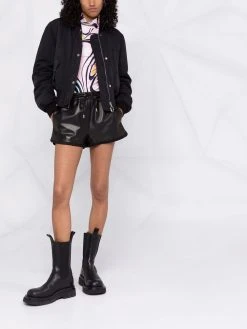 Versace short court en cuir