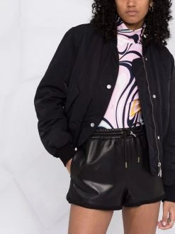 Versace short court en cuir