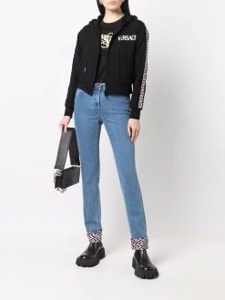 Versace jean à empiècements contrastants