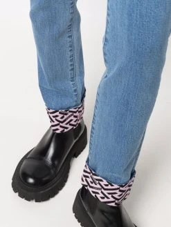 Versace jean à empiècements contrastants
