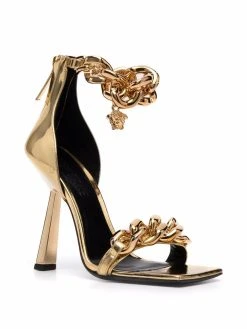 Versace sandales Medusa à détail de chaîne