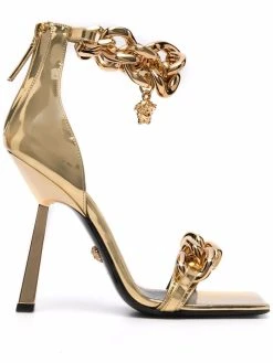 Versace sandales Medusa à détail de chaîne