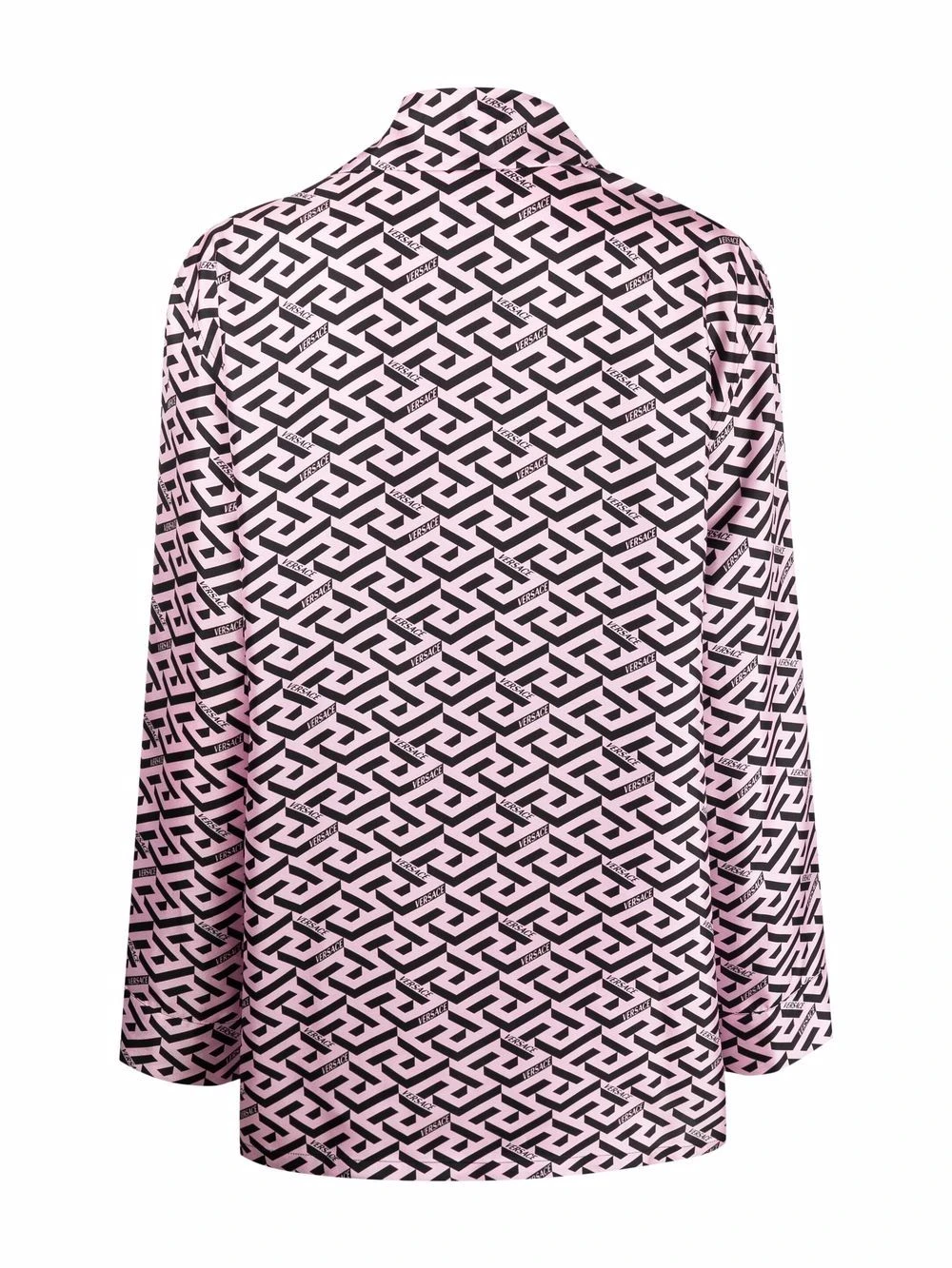 Versace Prix Exclusifs Chemise de pyjama à imprimé La Greca Signature hauts de pyjama femme 4 Versace chemise de pyjama à imprimé La Greca Signature