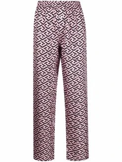 Versace pantalon de pyjama à imprimé La Greca Signature