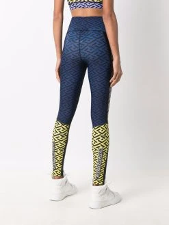 Versace legging colour block à imprimé Greca