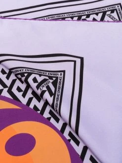Versace écharpe en soie à imprimé Greca