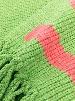 Versace écharpe en laine à logo intarsia