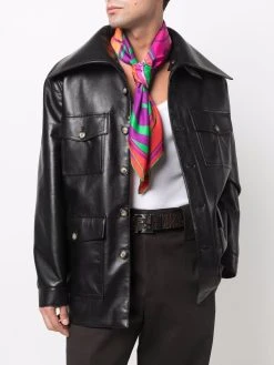 Versace écharpe en soie à imprimé graphique