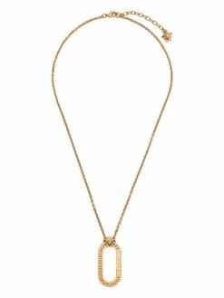 Versace collier à pendentif ovale