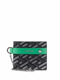 Versace portefeuille pliant à imprimé La Greca